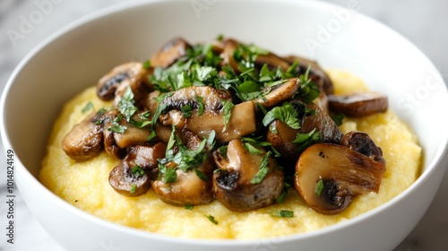 Creamy Polenta with Sautéed Mushrooms