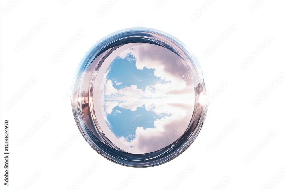 Stylized aerial security lens, Surreal sky panorama Stylized aerial security lens, Surreal sky panorama