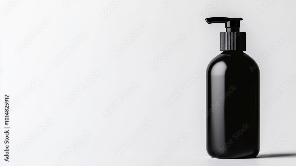 Black Plastic Pump Bottle with Minimal Design Black Plastic Pump Bottle with Minimal Design
