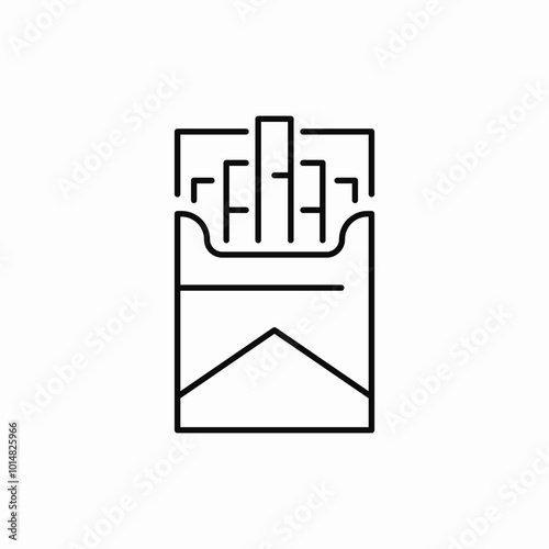 cigarette packs icon sign vector