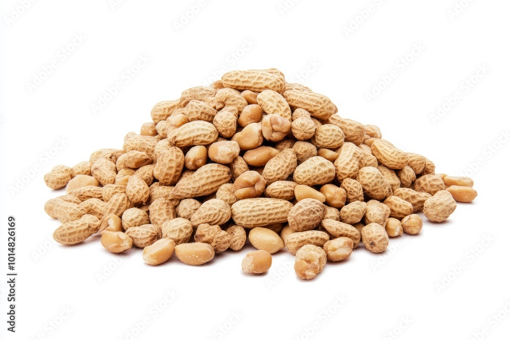 peanut (ground nut) isolated on white - generative ai peanut (ground nut) isolated on white - generative ai