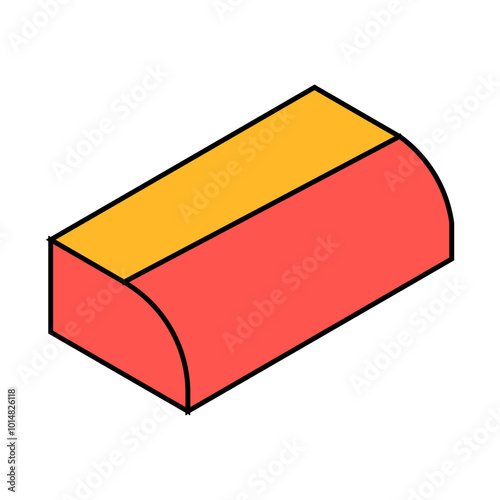construction material facing brick line icon vector. construction material facing brick sign. isolated symbol illustration