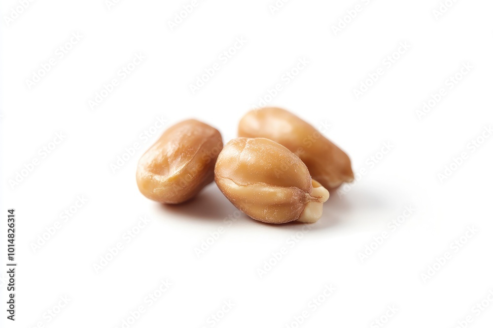 peanut (ground nut) isolated on white - generative ai peanut (ground nut) isolated on white - generative ai