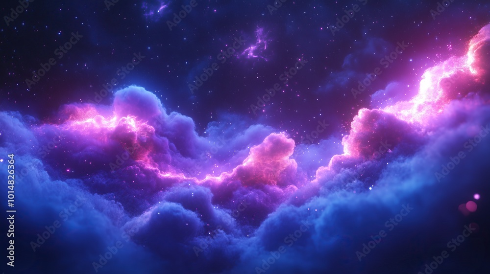 Abstract background in blue and purple neon glow colors. Abstract background in blue and purple neon glow colors.