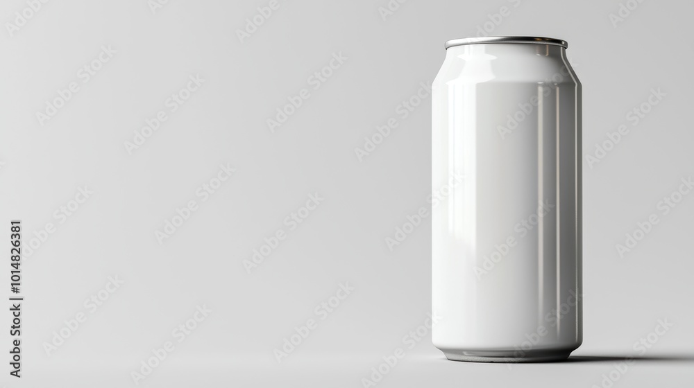 Minimalist White Tin Can for Beverage Packaging Minimalist White Tin Can for Beverage Packaging