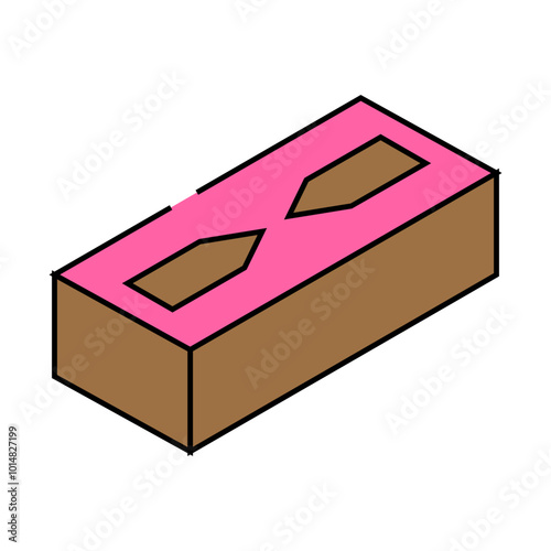 stylish facing brick line icon vector. stylish facing brick sign. isolated symbol illustration