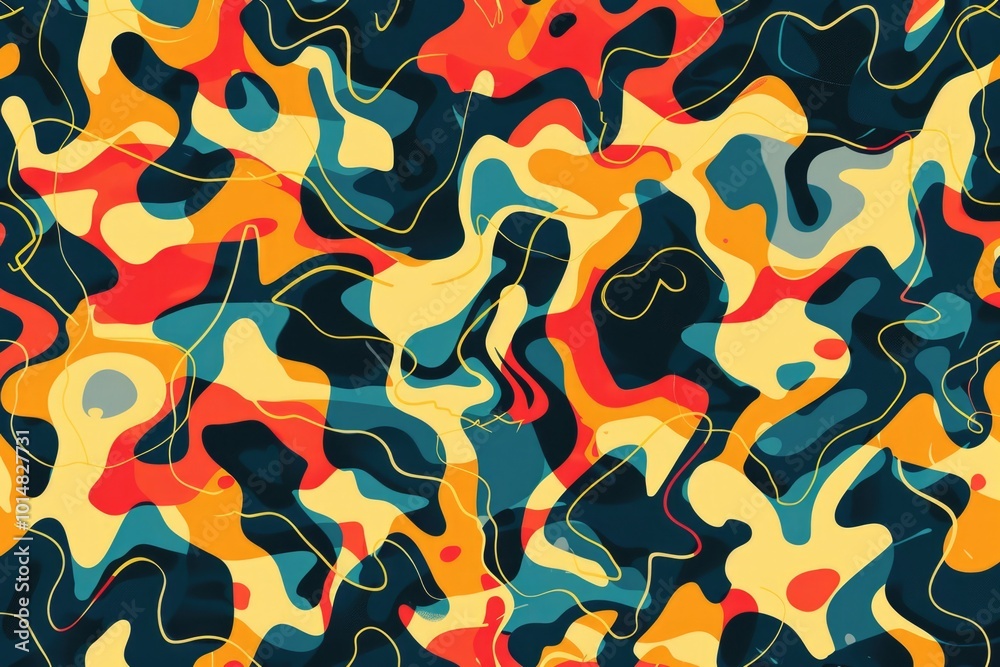 Colorful abstract design with various geometric shapes Colorful abstract design with various geometric shapes