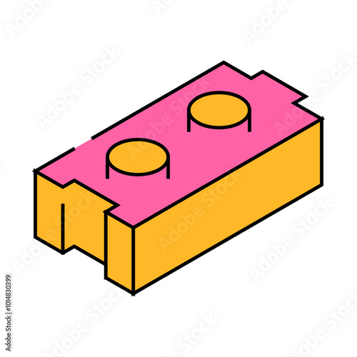 game brick line icon vector. game brick sign. isolated symbol illustration
