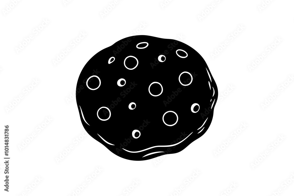 Cookie black icon vector, Cookies biscuit vector symbol Cookie black icon vector, Cookies biscuit vector symbol