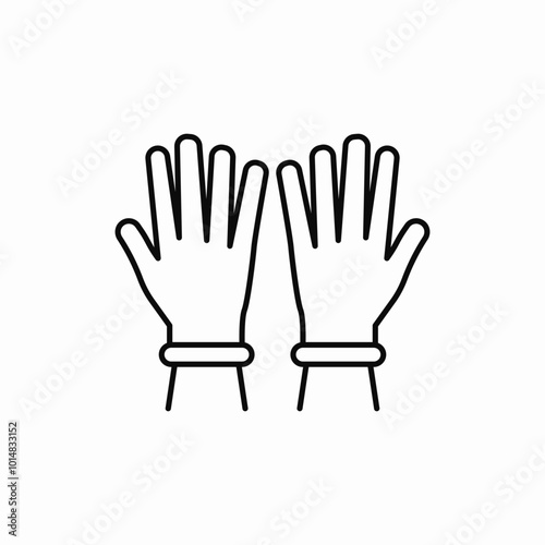 medical glove icon sign vector