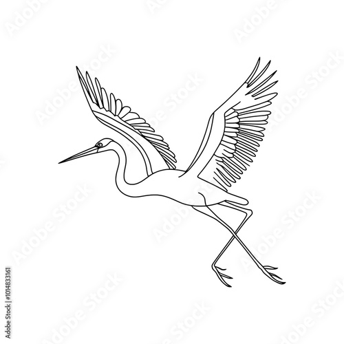 Hiron line art Victor illustration with white background 