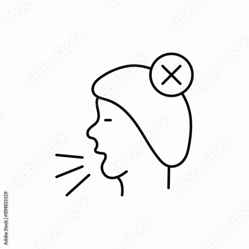 sppek prohibited icon sign vector
