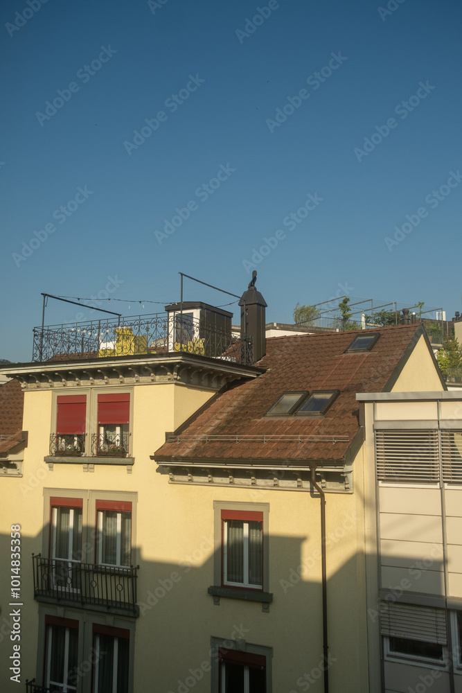 Classic European architecture in Zurich. 