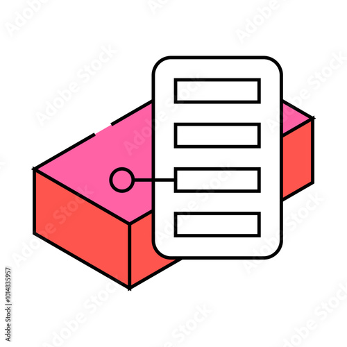 color scale brick line icon vector. color scale brick sign. isolated symbol illustration
