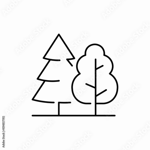 tree forest icon sign vector