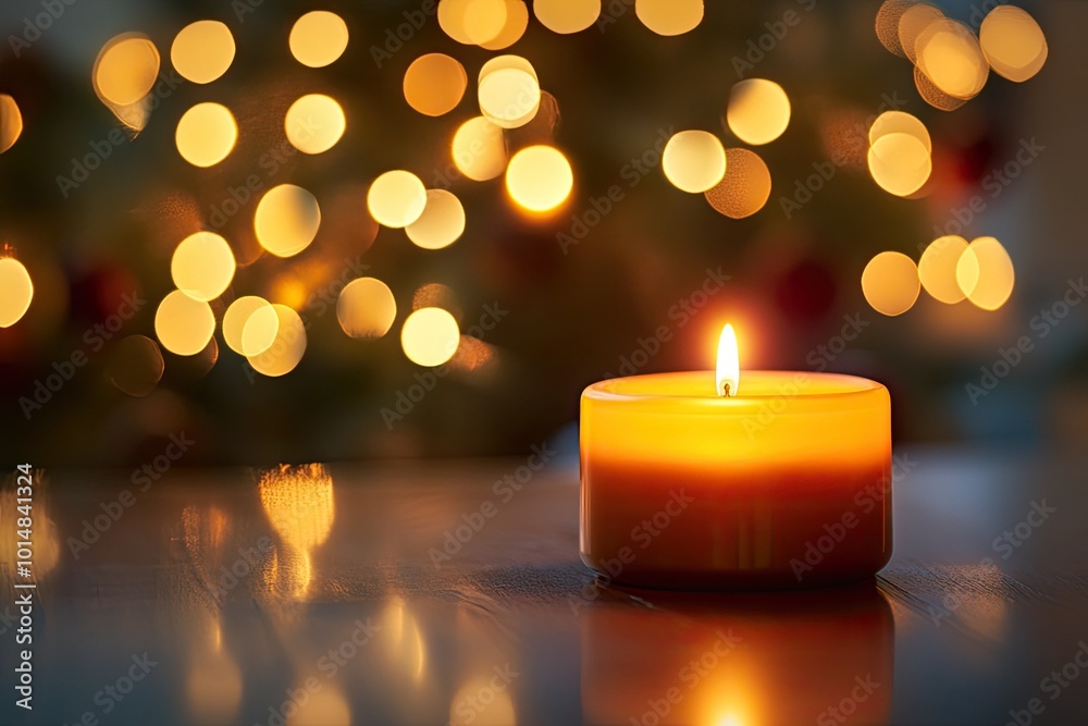 A glowing candle illuminates a warm ambiance, creating a cozy atmosphere perfect for relaxation and celebration. A glowing candle illuminates a warm ambiance, creating a cozy atmosphere perfect for relaxation and celebration.