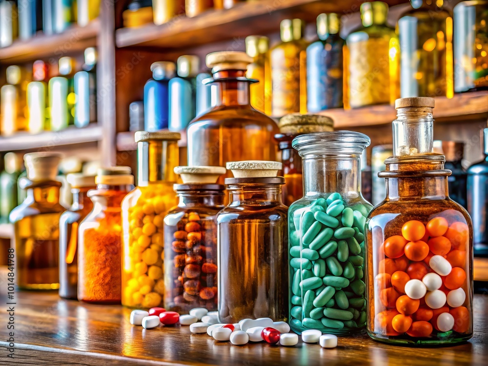 Macro Photography of Pharmacy Drugstore Elements for Enhanced Medical Visuals Macro Photography of Pharmacy Drugstore Elements for Enhanced Medical Visuals