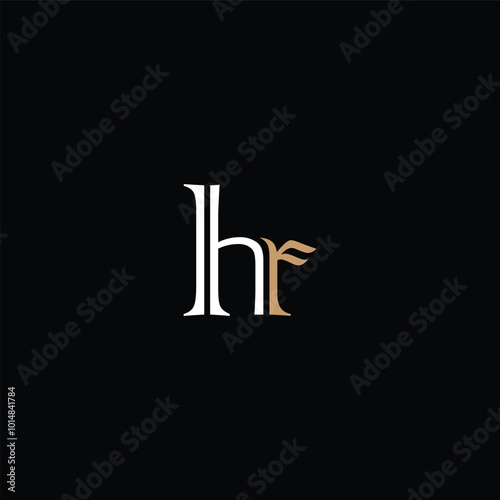 HR or RH abstract outstanding letter design. Awesome branding company different colors illustration logo.	