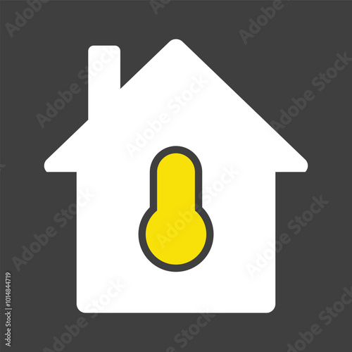 House vector icon with keyhole