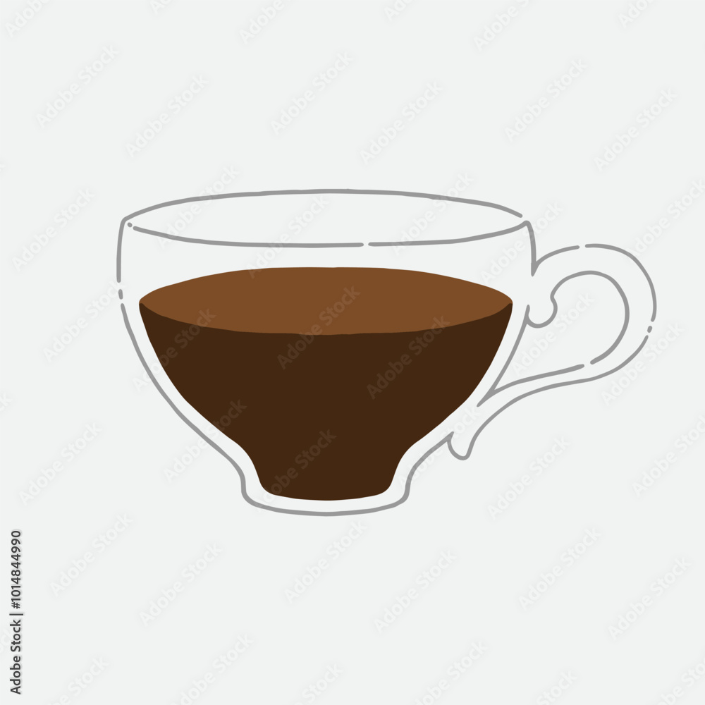 A clear cup filled with steaming coffee A clear cup filled with steaming coffee