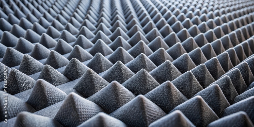 Obraz premium Close up of studio sound acoustical foam background for audio recording