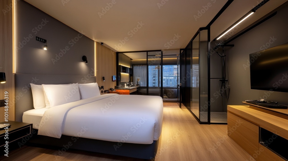 Naklejka premium Modern Hotel Room Interior