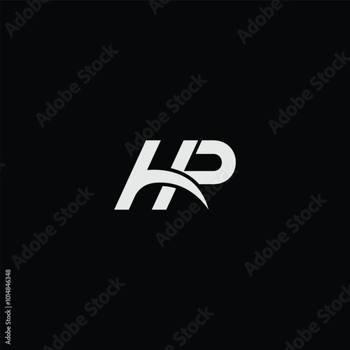 HR or RH abstract outstanding letter design. Awesome branding company different colors illustration logo.	