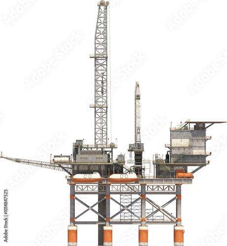 Obraz na płótnie oil rig detailed arch viz cutout w salonie