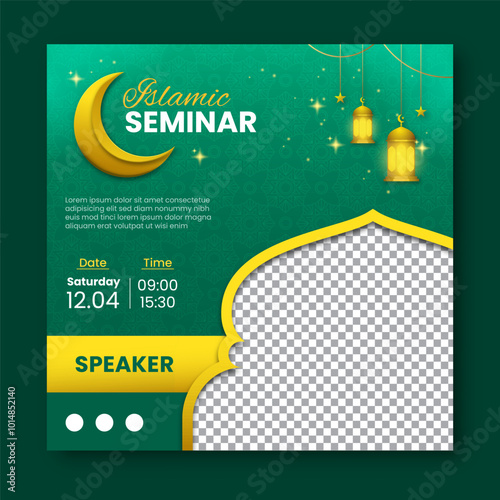 Islamic seminar social media template