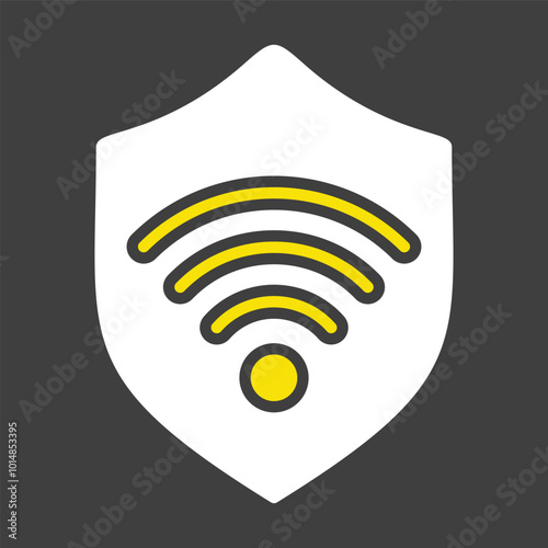 Protection wifi vector icon. Private network