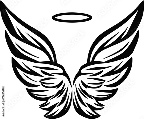 Angel wings svg drawing