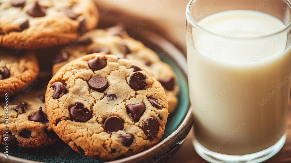 Homemade Chocolate Chip Cookies and Milk - A Comforting Treat