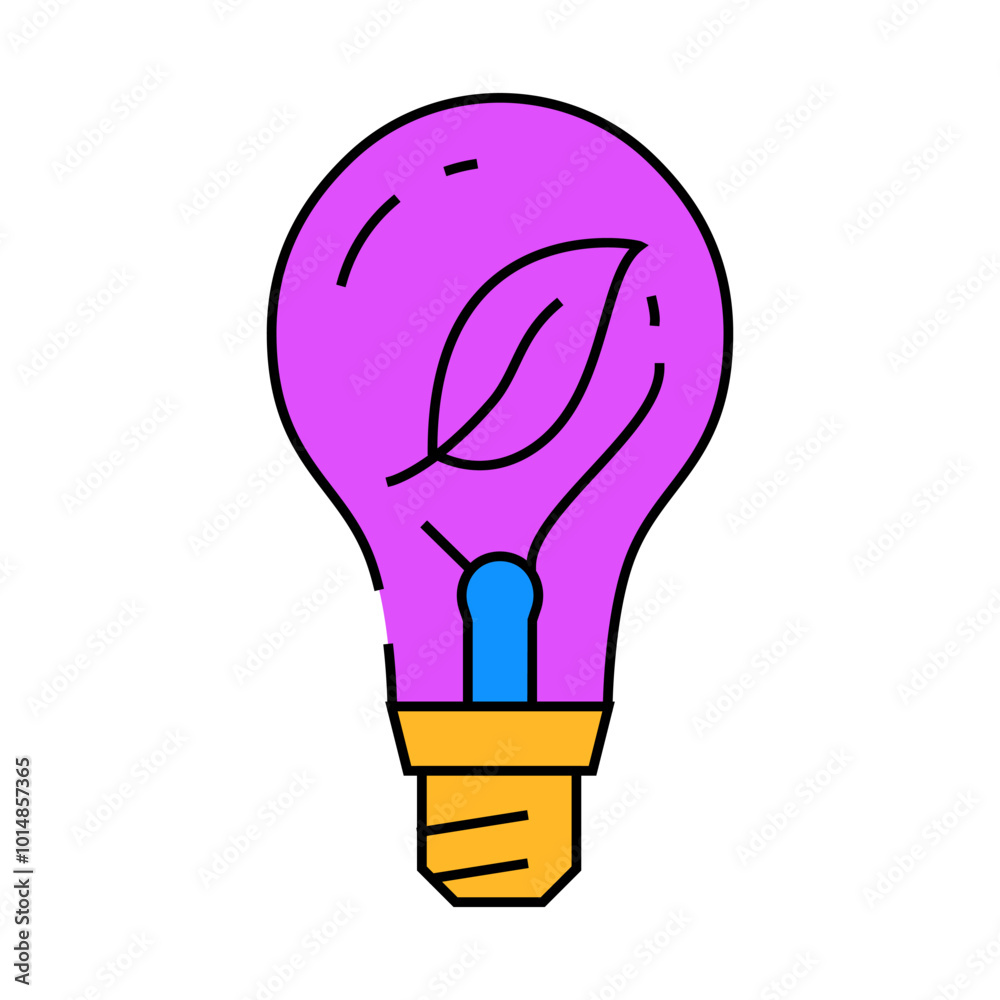 ecology light bulb line icon vector. ecology light bulb sign. isolated symbol illustration ecology light bulb line icon vector. ecology light bulb sign. isolated symbol illustration