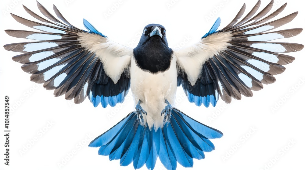 Fototapeta premium Blue Magpie Ascending into the Sky