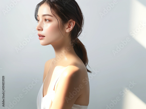 アジア人女性の美容イメージ（スキンケア・ボディケア・エステサロン）