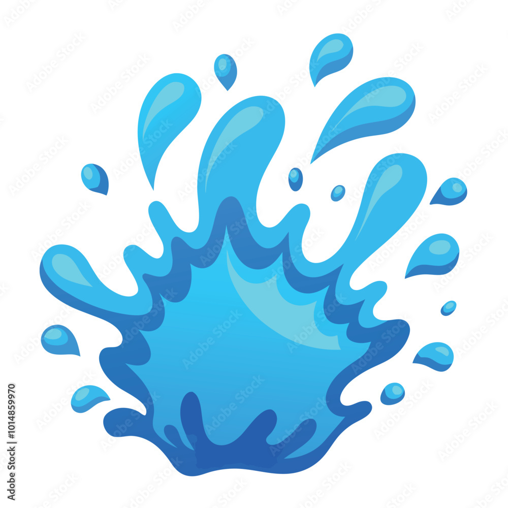 Naklejka premium blue water splash vector design