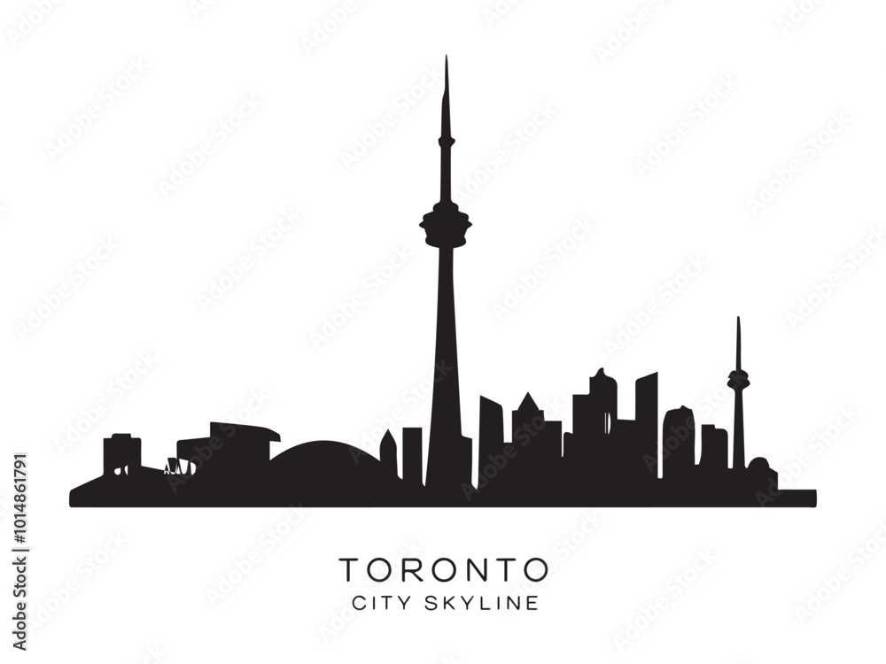 Fototapeta premium Toronto city skyline silhouette background