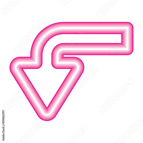 pink here neon arrow