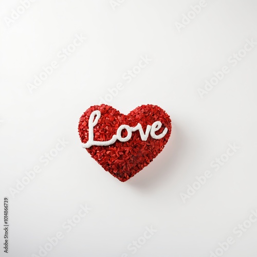 red heart on a white background