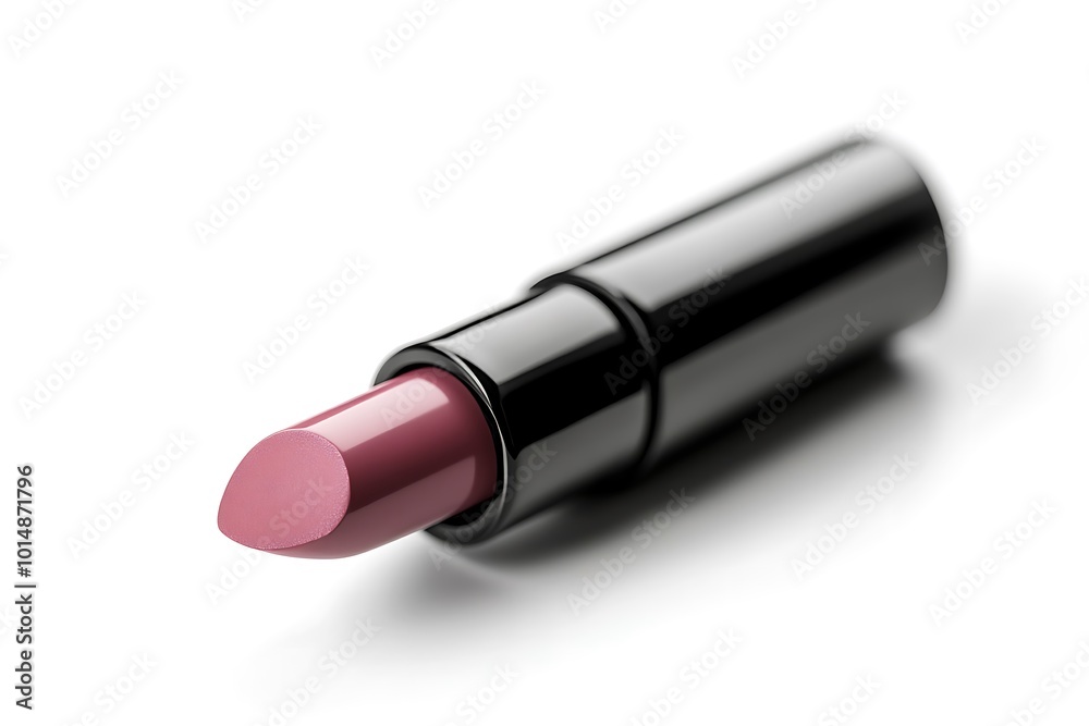 A glossy lipstick tube, isolated on a white background A glossy lipstick tube, isolated on a white background