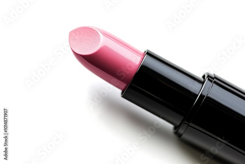 A glossy lipstick tube, isolated on a white background