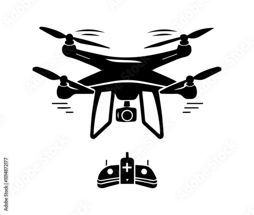 Black vector drone design