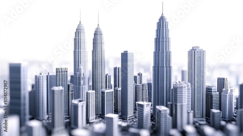 Kuala Lumpur Skyscrapers, Malaysia Depicted photo