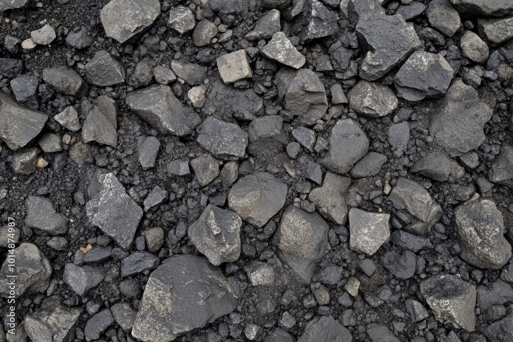 Close-Up of Textured Black Rocks on Ground Surface Close-Up of Textured Black Rocks on Ground Surface