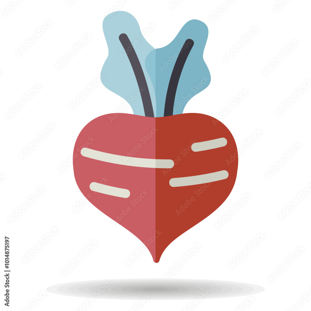 Beetroot isolated vector icon. Vegetable sign Beetroot isolated vector icon. Vegetable sign