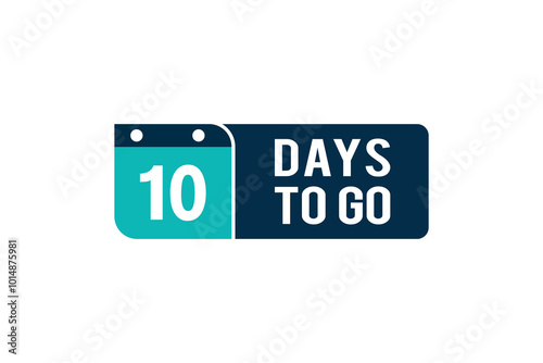 10 days to go in modern style Special offer badge