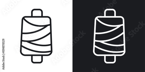 Yarn icon in Thin line black color. flat simple vector symbols illustration.