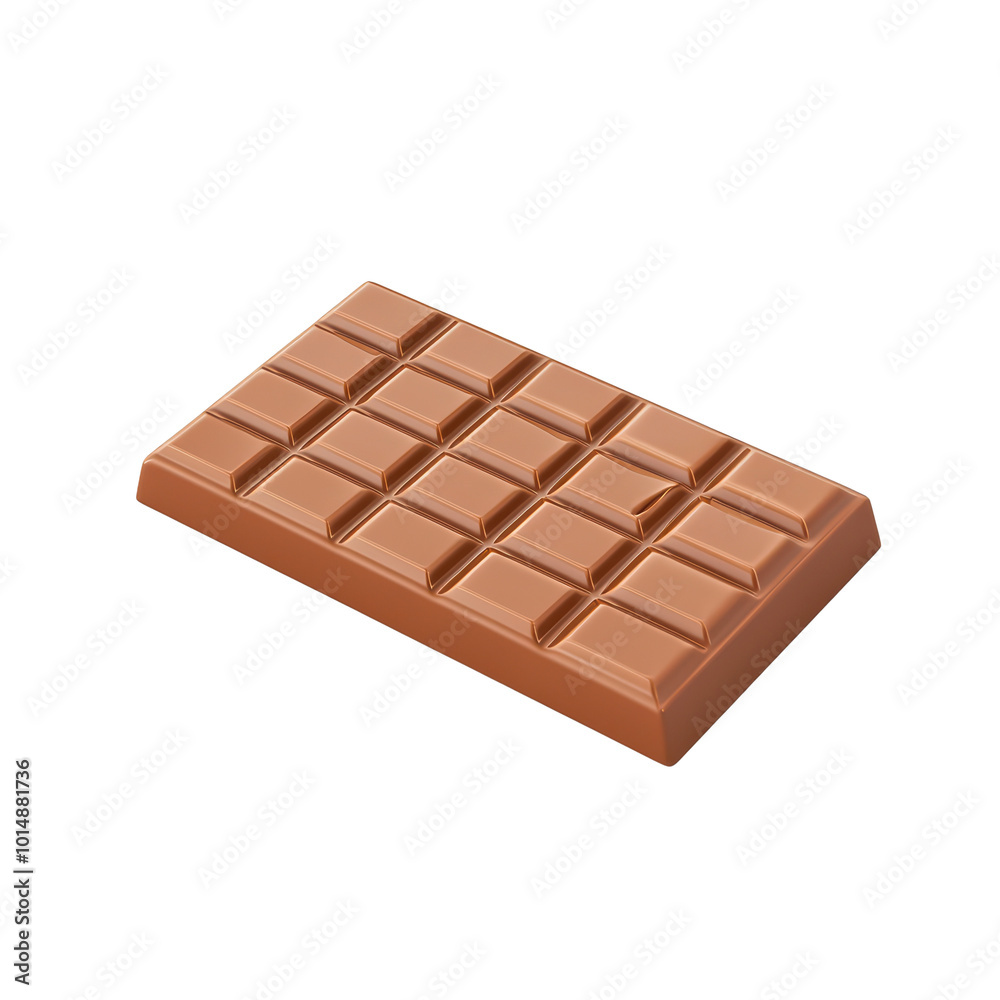Delicious milk chocolate bar with square segments isolated on transparent background. Delicious milk chocolate bar with square segments isolated on transparent background.