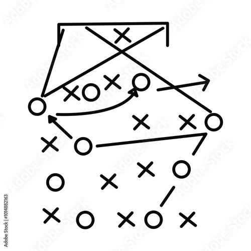Strategy, football icon. Simple line, outline vector elements of soccer for website or mobile application on white background.
