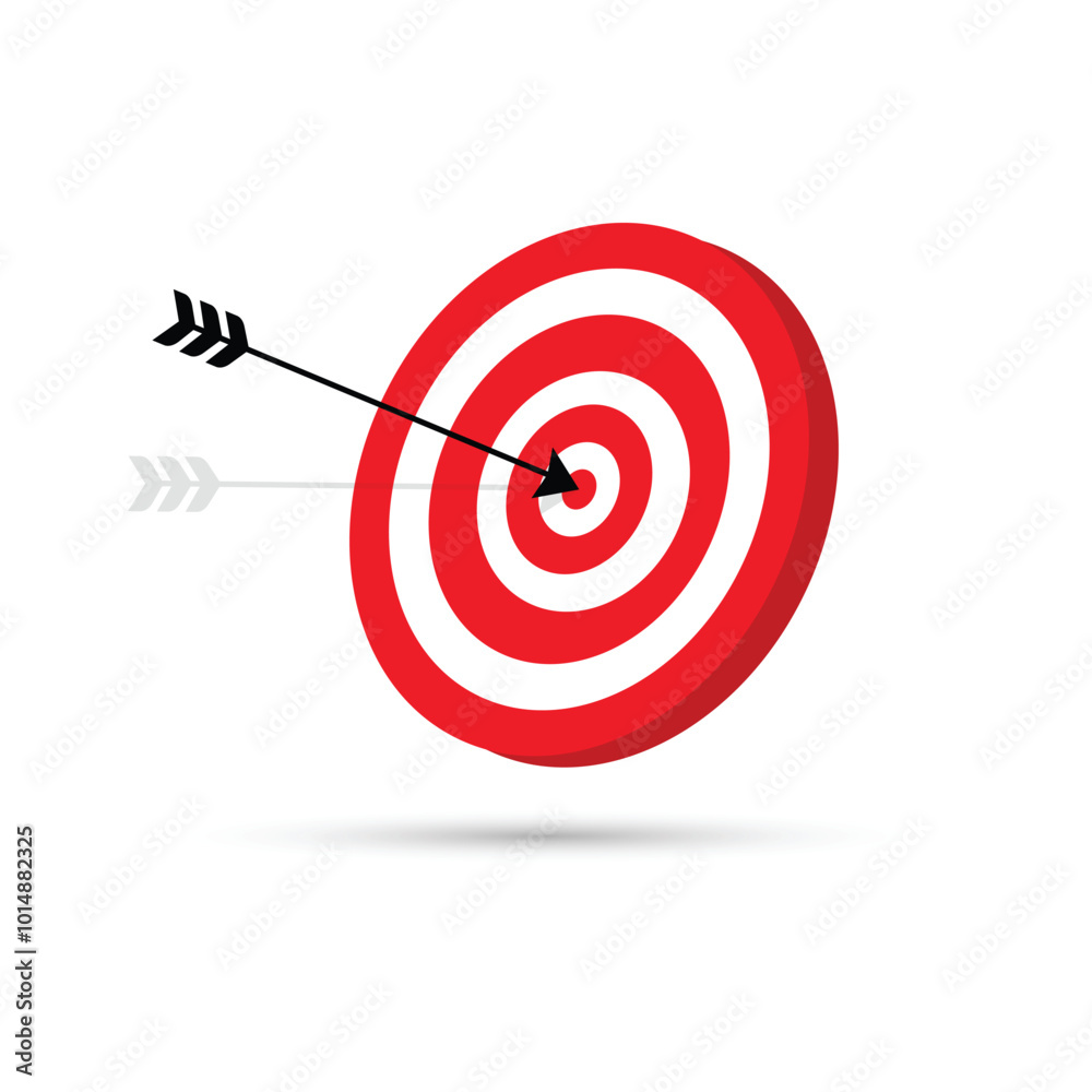 Bullseye Target with Arrow Icon Cartoon Vector Bullseye Target with Arrow Icon Cartoon Vector
